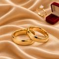 Par Alianca Casamento Ouro 10K 6Mm 10 Gramas Par P2