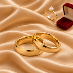 Par Alianca Casamento Ouro 10K 6Mm 10 Gramas Par P2