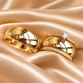 Par De Aliancas Anatomicas 10 Gramas 6Mm Com Revestimento Duplo Ouro 18K Garantia Eterna